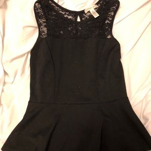 Black peplum top